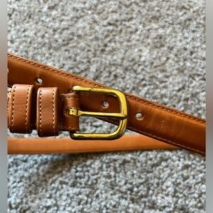 Vintage Coach Brown Leather Belt with Gold Buckle size 38/95